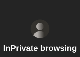 The logo shown on the landing page for "InPrivate browsing" in Microsoft Edge.